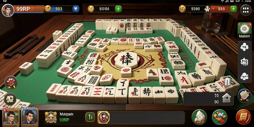 Gameplay Mahjong yang mendebarkan dan penuh tantangan.