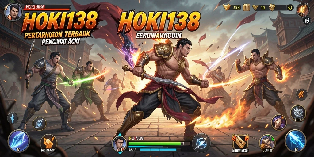 Tampilan gameplay HOKI138 dengan aksi pertarungan yang seru.
