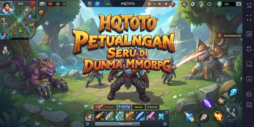 Tangkapan layar gameplay HQTOTO menampilkan aksi pertarungan seru dalam MMORPG.