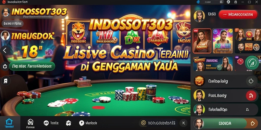 Tampilan gameplay Live Casino di INDOSLOT303 yang memukau.