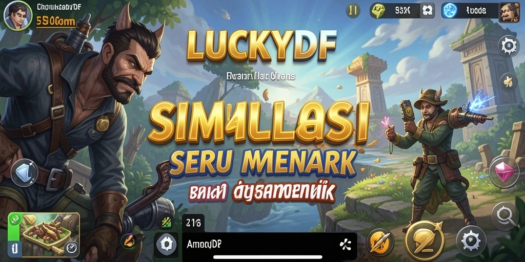 Tampilan menarik dari gameplay <strong>LUCKYDF</strong> yang memukau dan interaktif.